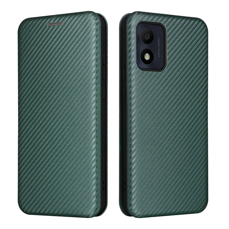 For Alcatel 1B 2022 Carbon Fiber Texture Flip Leather Phone Case