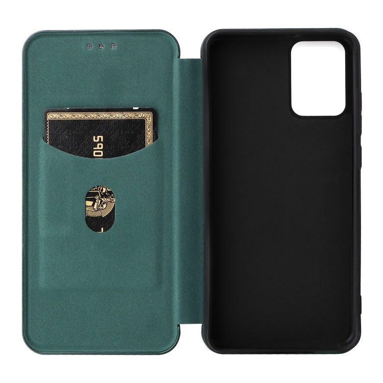 For Alcatel 1B 2022 Carbon Fiber Texture Flip Leather Phone Case