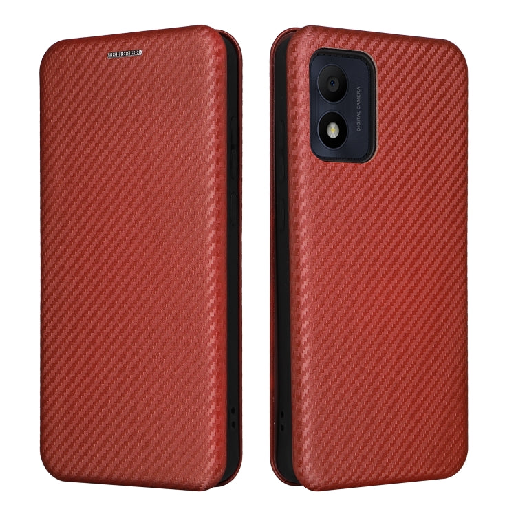 For Alcatel 1B 2022 Carbon Fiber Texture Flip Leather Phone Case