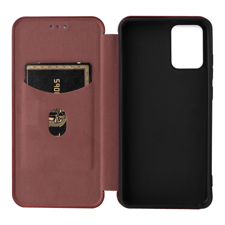 For Alcatel 1B 2022 Carbon Fiber Texture Flip Leather Phone Case