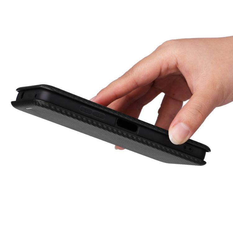 For Asus Zenfone 9 Carbon Fiber Texture Flip Leather Phone Case