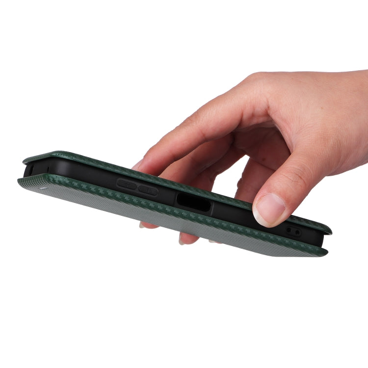 For Asus Zenfone 9 Carbon Fiber Texture Flip Leather Phone Case