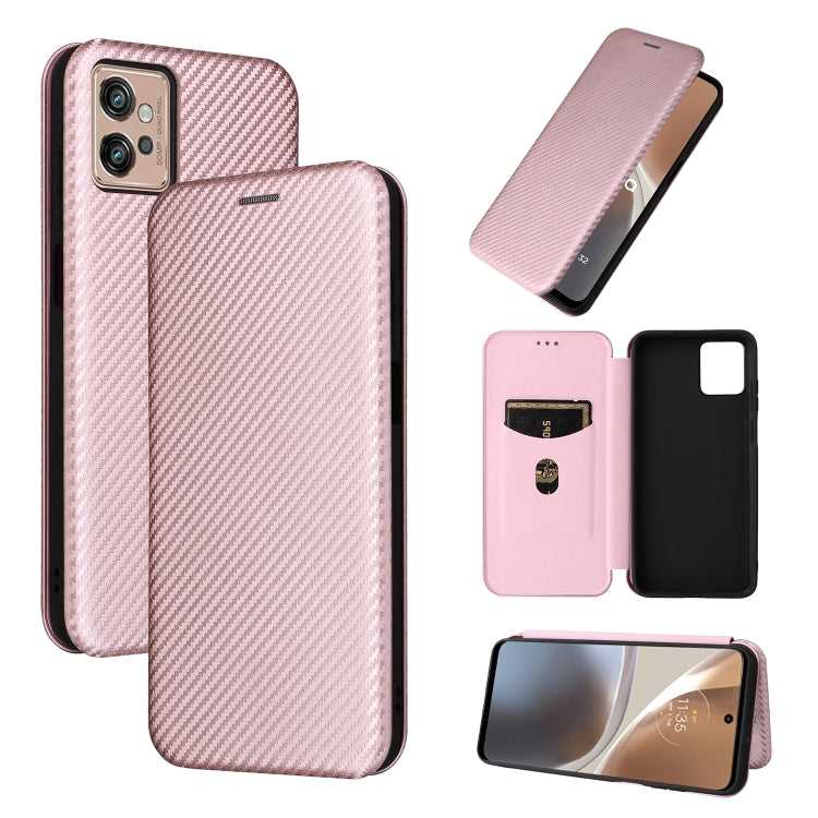 For Motorola Moto G32 Carbon Fiber Texture Flip Leather Phone Case
