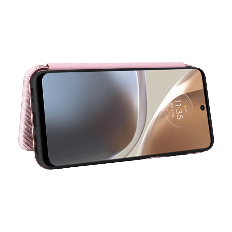For Motorola Moto G32 Carbon Fiber Texture Flip Leather Phone Case