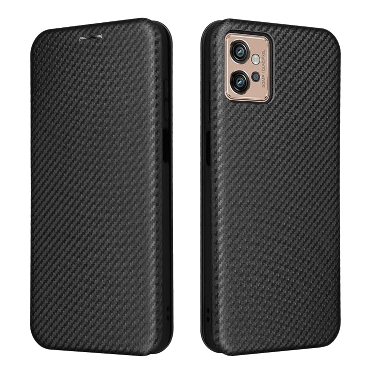 For Motorola Moto G32 Carbon Fiber Texture Flip Leather Phone Case