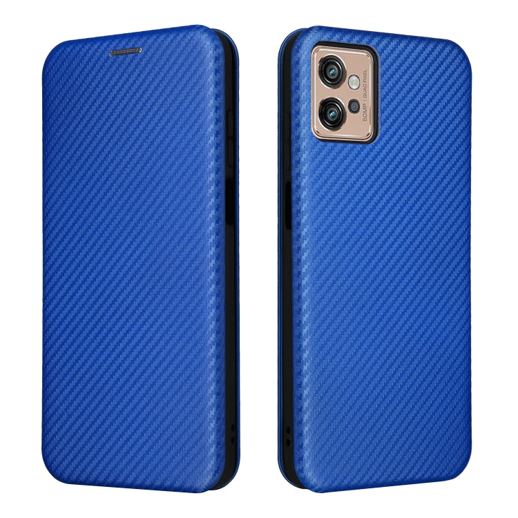 For Motorola Moto G32 Carbon Fiber Texture Flip Leather Phone Case