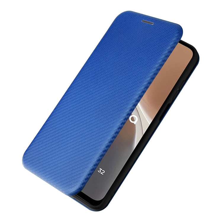 For Motorola Moto G32 Carbon Fiber Texture Flip Leather Phone Case