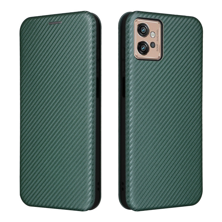For Motorola Moto G32 Carbon Fiber Texture Flip Leather Phone Case