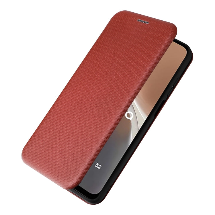 For Motorola Moto G32 Carbon Fiber Texture Flip Leather Phone Case