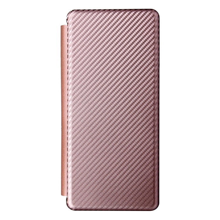 For Samsung Galaxy Z Fold4 Carbon Fiber Texture Flip Leather Phone Case