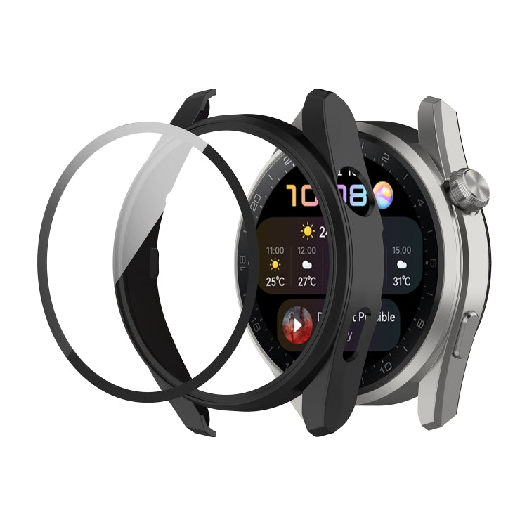 For Huawei Watch3 Pro New PC + Tempered Glass Integrated Protective Watch Case