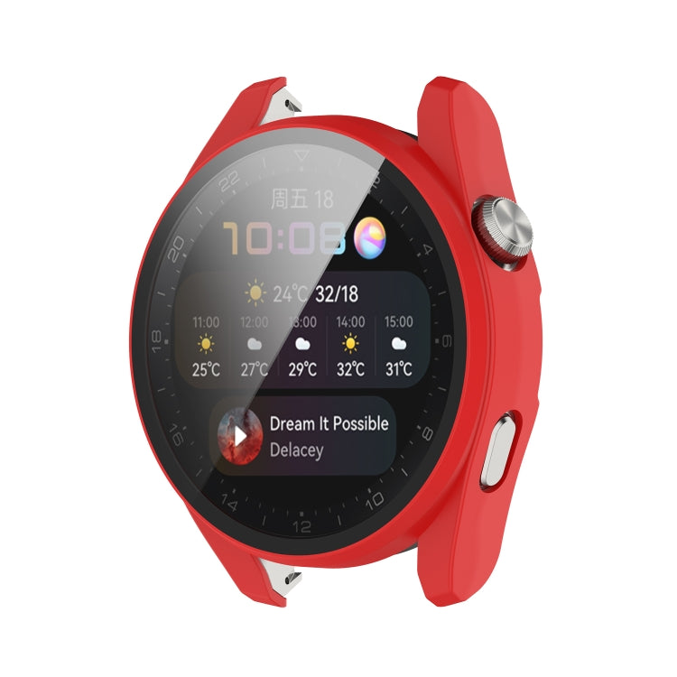 For Huawei Watch3 Pro New PC + Tempered Glass Integrated Protective Watch Case