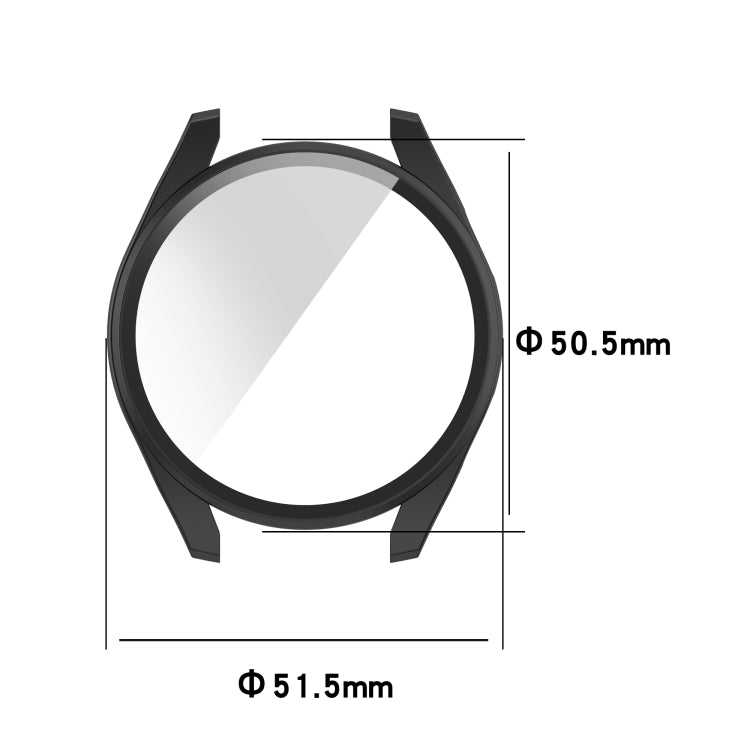 For Huawei Watch3 Pro New PC + Tempered Glass Integrated Protective Watch Case