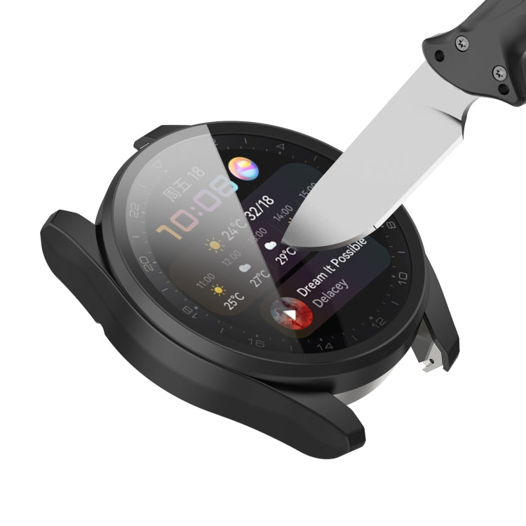 For Huawei Watch3 Pro New PC + Tempered Glass Integrated Protective Watch Case