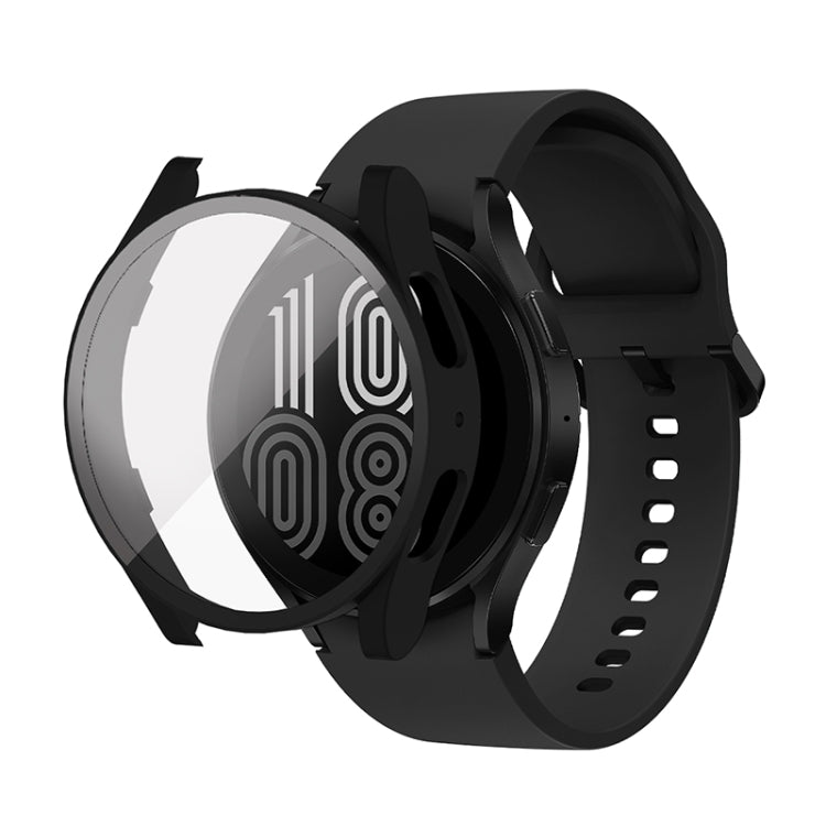 For Samsung Galaxy Watch5 44mm PC + Tempered Glass Integrated Protective Watch Case