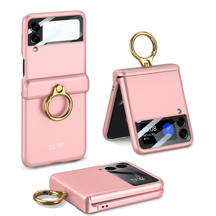 For Samsung Galaxy Z Flip4 GKK Magnetic Hinged Flip Case with Ring Holder