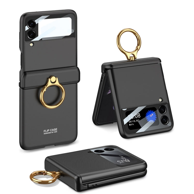 For Samsung Galaxy Z Flip4 GKK Magnetic Hinged Flip Case with Ring Holder