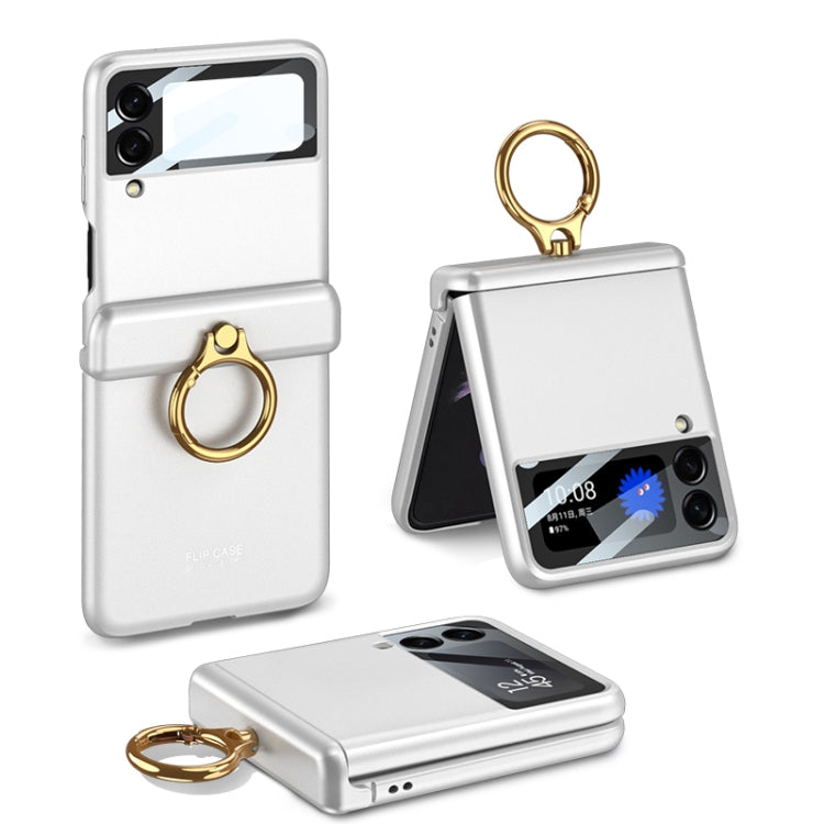 For Samsung Galaxy Z Flip4 GKK Magnetic Hinged Flip Case with Ring Holder