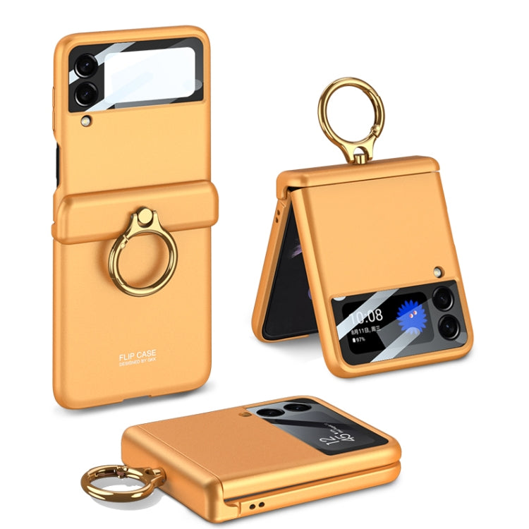 For Samsung Galaxy Z Flip4 GKK Magnetic Hinged Flip Case with Ring Holder