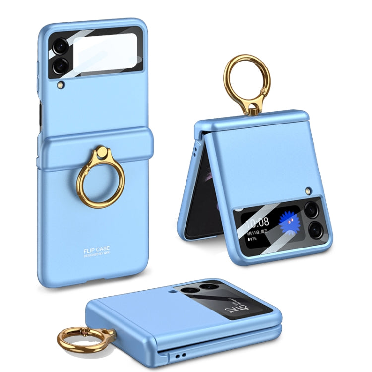 For Samsung Galaxy Z Flip4 GKK Magnetic Hinged Flip Case with Ring Holder