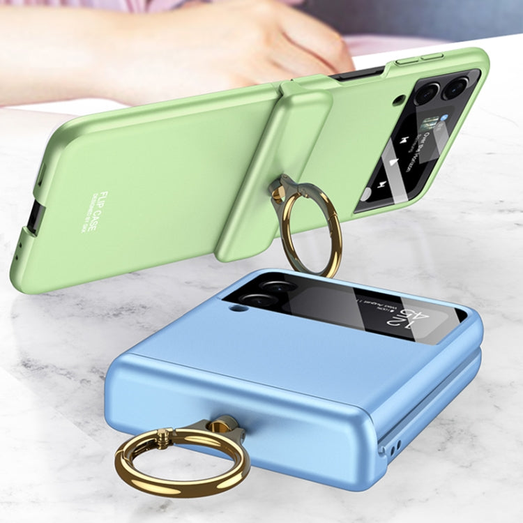 For Samsung Galaxy Z Flip4 GKK Magnetic Hinged Flip Case with Ring Holder