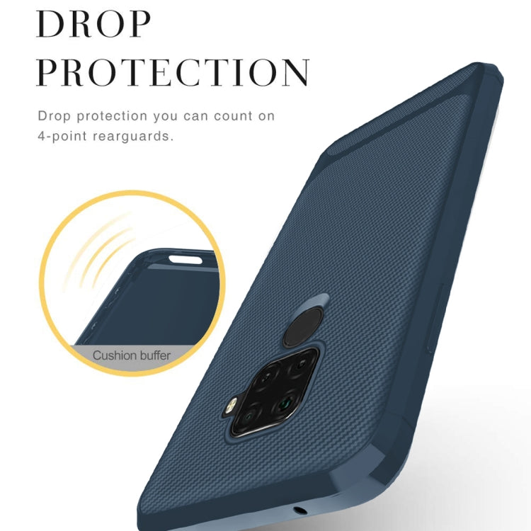 For Huawei nova 5i Pro / Mate 30 Lite Carbon Fiber Texture Shockproof TPU Protective Case
