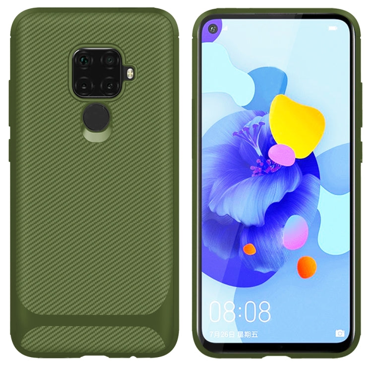 For Huawei nova 5i Pro / Mate 30 Lite Carbon Fiber Texture Shockproof TPU Protective Case