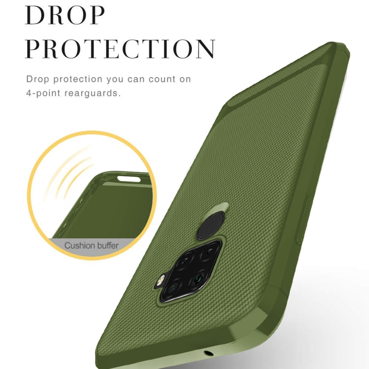 For Huawei nova 5i Pro / Mate 30 Lite Carbon Fiber Texture Shockproof TPU Protective Case