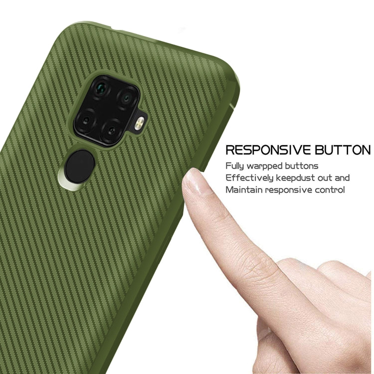 For Huawei nova 5i Pro / Mate 30 Lite Carbon Fiber Texture Shockproof TPU Protective Case