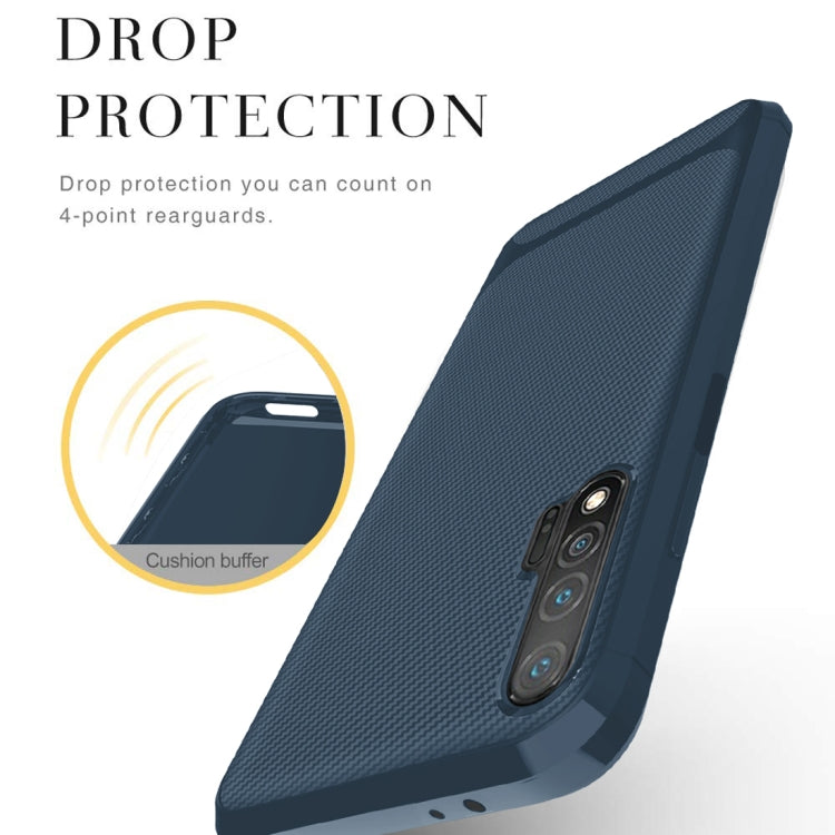 For Huawei nova 6 Carbon Fiber Texture Shockproof TPU Protective Case
