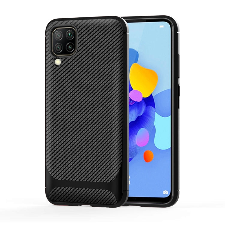 For Huawei nova 6 SE / nova 7i Carbon Fiber Texture Shockproof TPU Protective Case