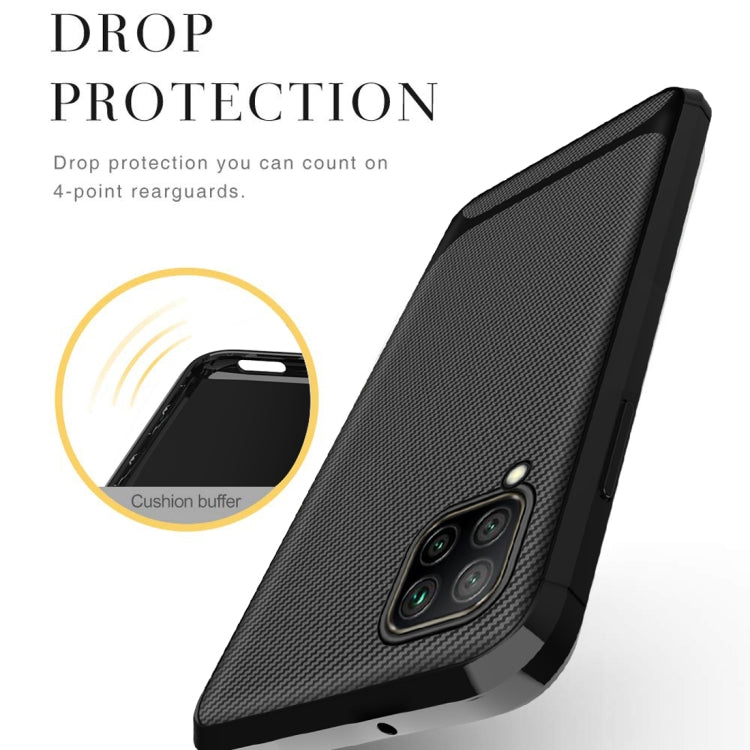 For Huawei nova 6 SE / nova 7i Carbon Fiber Texture Shockproof TPU Protective Case