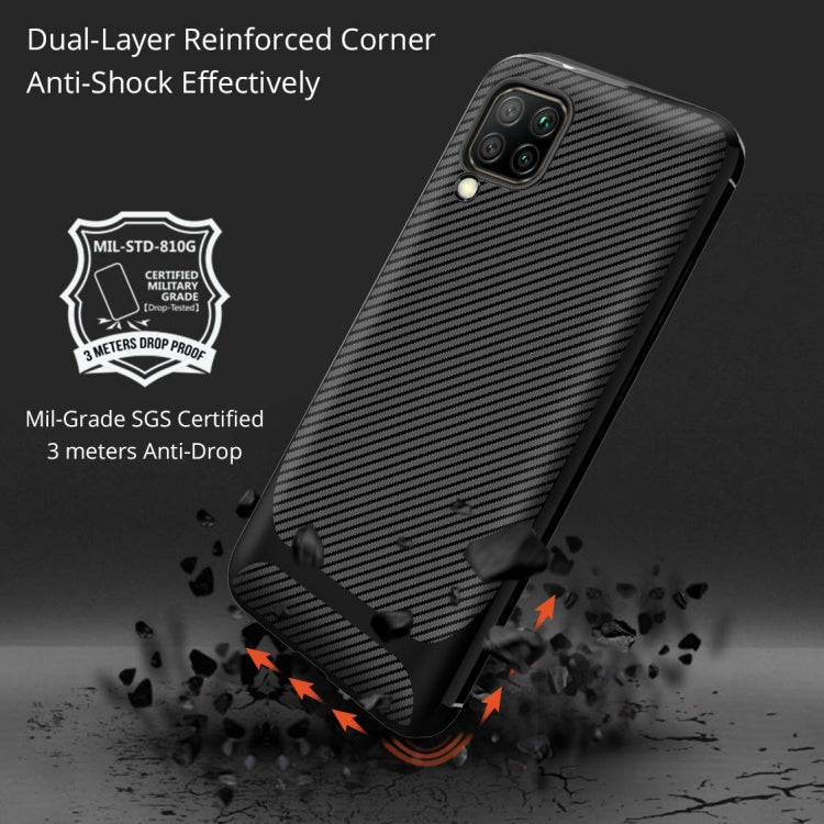 For Huawei nova 6 SE / nova 7i Carbon Fiber Texture Shockproof TPU Protective Case