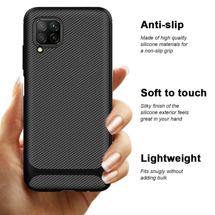 For Huawei nova 6 SE / nova 7i Carbon Fiber Texture Shockproof TPU Protective Case