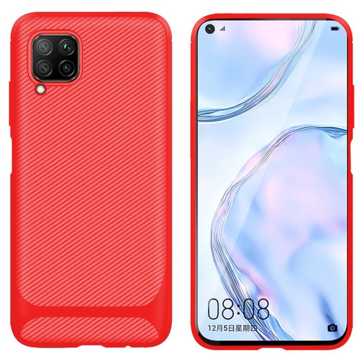 For Huawei nova 6 SE / nova 7i Carbon Fiber Texture Shockproof TPU Protective Case