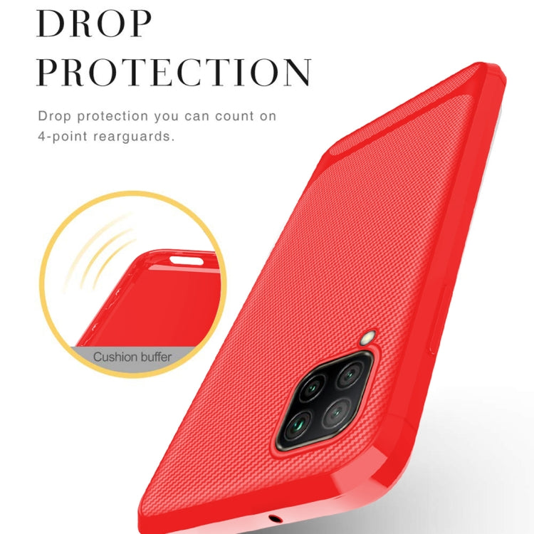 For Huawei nova 6 SE / nova 7i Carbon Fiber Texture Shockproof TPU Protective Case