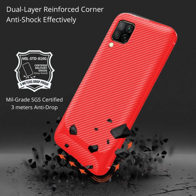 For Huawei nova 6 SE / nova 7i Carbon Fiber Texture Shockproof TPU Protective Case