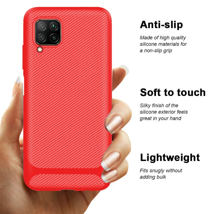 For Huawei nova 6 SE / nova 7i Carbon Fiber Texture Shockproof TPU Protective Case