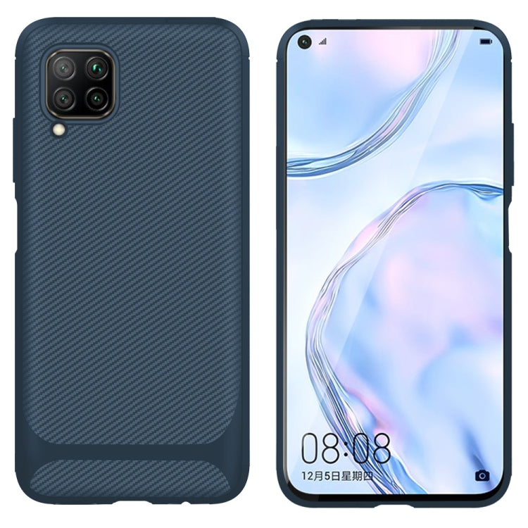 For Huawei nova 6 SE / nova 7i Carbon Fiber Texture Shockproof TPU Protective Case
