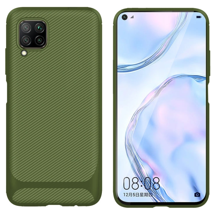 For Huawei nova 6 SE / nova 7i Carbon Fiber Texture Shockproof TPU Protective Case
