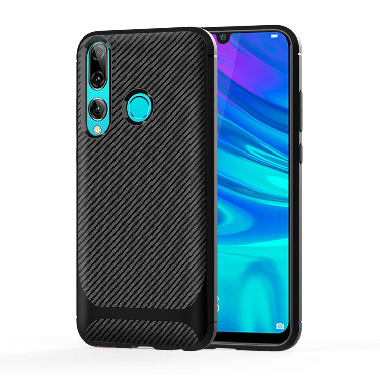 For Huawei nova 4e Carbon Fiber Texture Shockproof TPU Protective Case