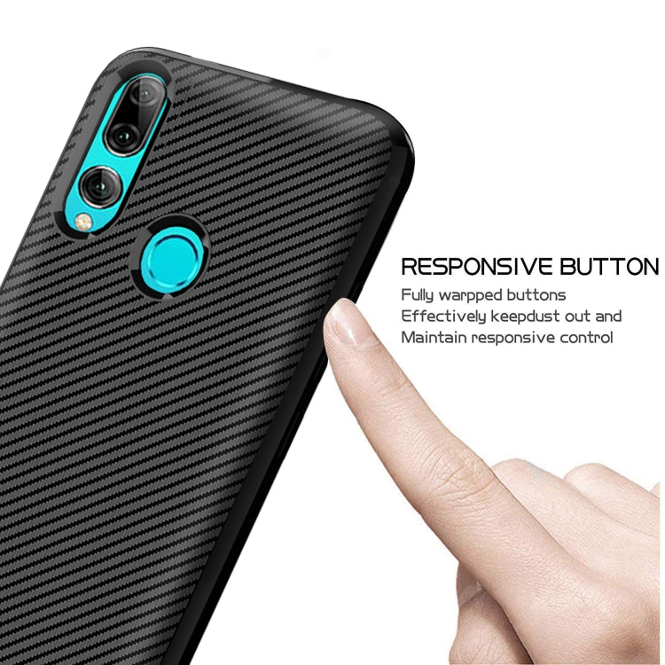 For Huawei nova 4e Carbon Fiber Texture Shockproof TPU Protective Case