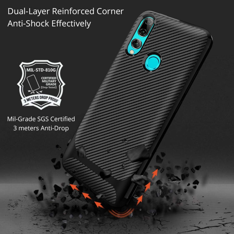 For Huawei nova 4e Carbon Fiber Texture Shockproof TPU Protective Case