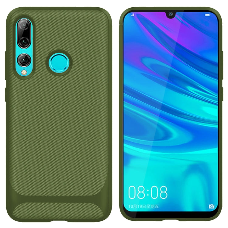 For Huawei nova 4e Carbon Fiber Texture Shockproof TPU Protective Case