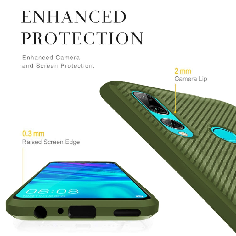 For Huawei nova 4e Carbon Fiber Texture Shockproof TPU Protective Case