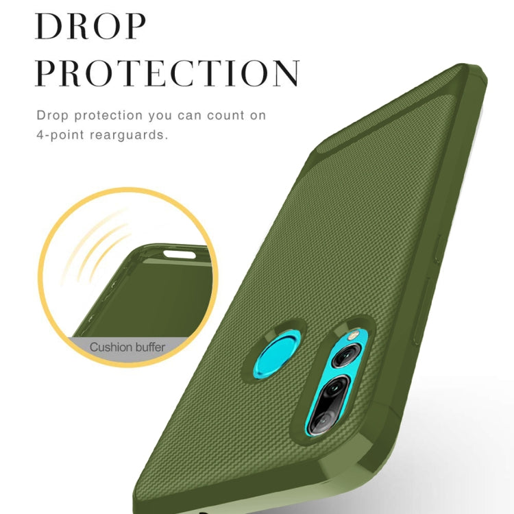 For Huawei nova 4e Carbon Fiber Texture Shockproof TPU Protective Case