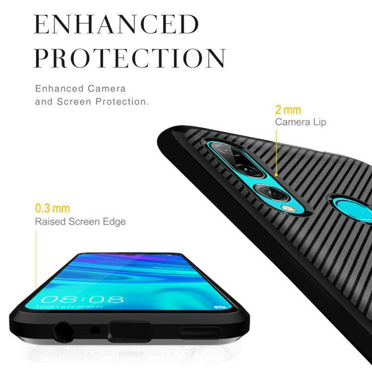 For Huawei P Smart+ (2019) Carbon Fiber Texture Shockproof TPU Protective Case