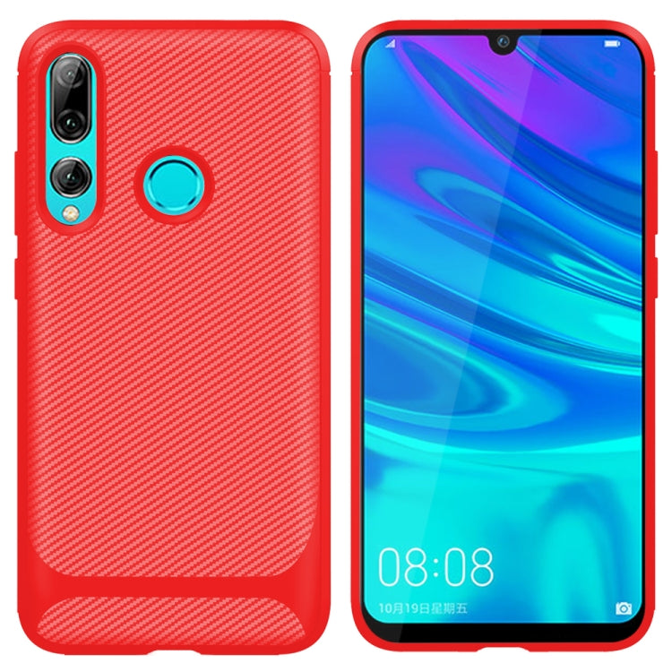 For Huawei P Smart+ (2019) Carbon Fiber Texture Shockproof TPU Protective Case