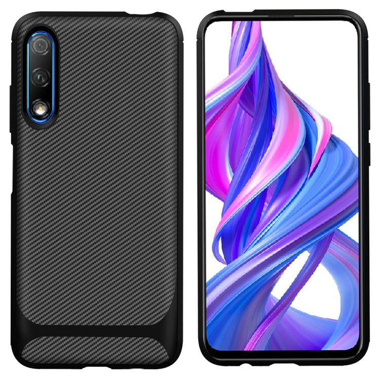 For Huawei Y9s Carbon Fiber Texture Shockproof TPU Protective Case