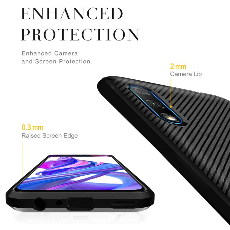 For Huawei Y9s Carbon Fiber Texture Shockproof TPU Protective Case